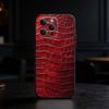 Crocodile Skin Phone Case For iPhone 17,16,15,14,13,12,11 Plus,Pro,Max,Mini Silicone black Soft Cover