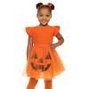Halloween Ghost Face Pumpkin Veil Dress And Headband Set For Cosplay Dress Up Kids And Adults