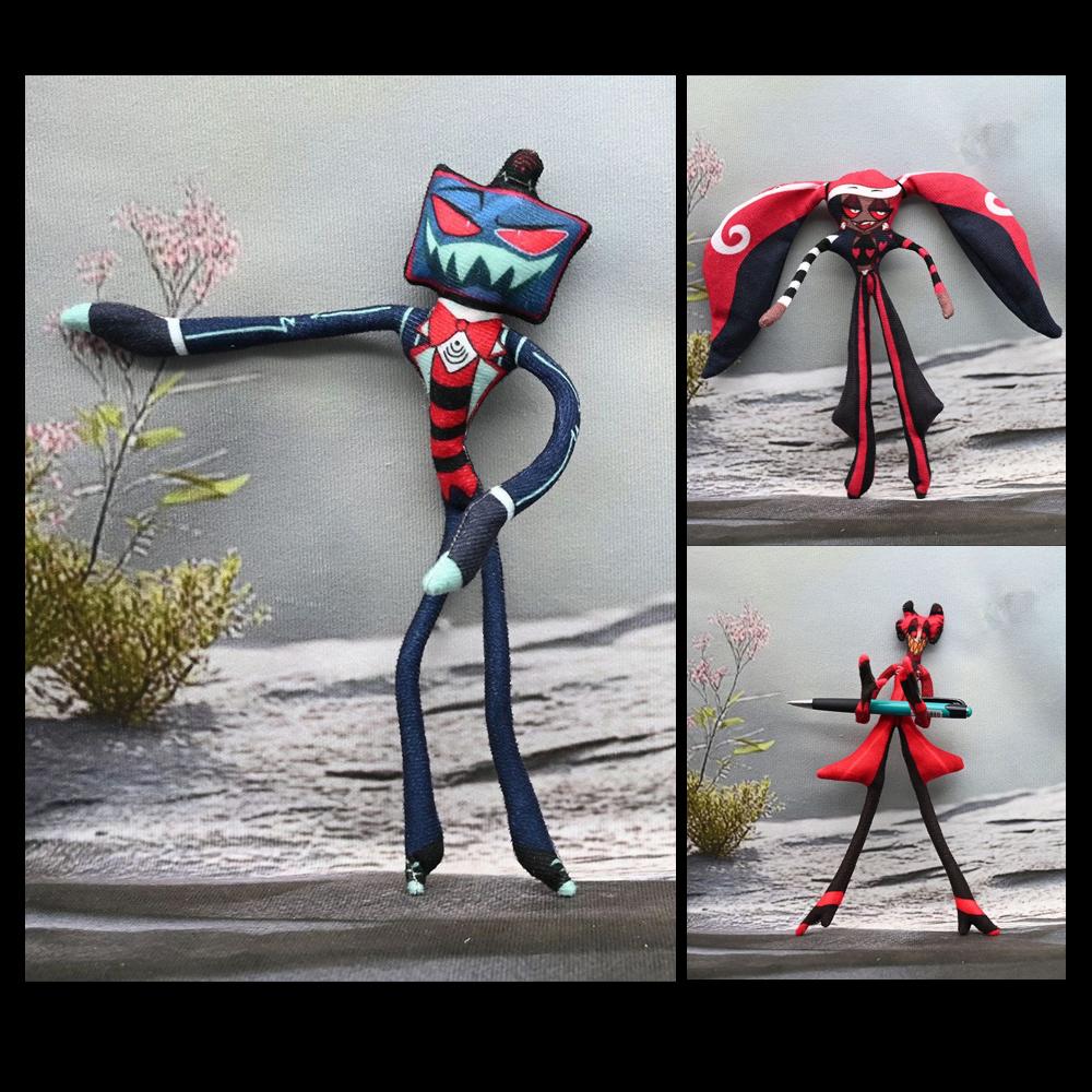 Hazbin Hotel Plüschtier mit flexiblem Draht, posierbare Anime-Charakterpuppe, süßes lustiges Geschenk