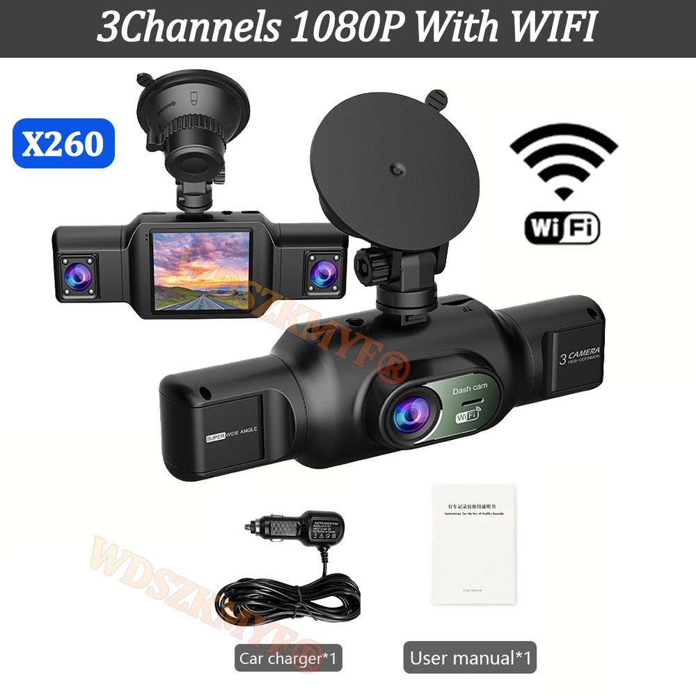 New 3/4 Lens 360 Degrees Dash Cam Auto WIFI Car DVR 1080P Video Recorder Rear view camera 24H Parking Monitor Car Assecories