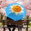 Shiny Orange Sun Umbrella: Automatic Opening & Closing, Outdoor Protection, Travel Accessory, Lightweight & Durable 091