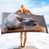 Adult Oversized Beach Towel Sphynx Cat Sand Proof Microfiber Woman Beach Towel Quick Dry Lightweight Travel Towel for Pet Lovers