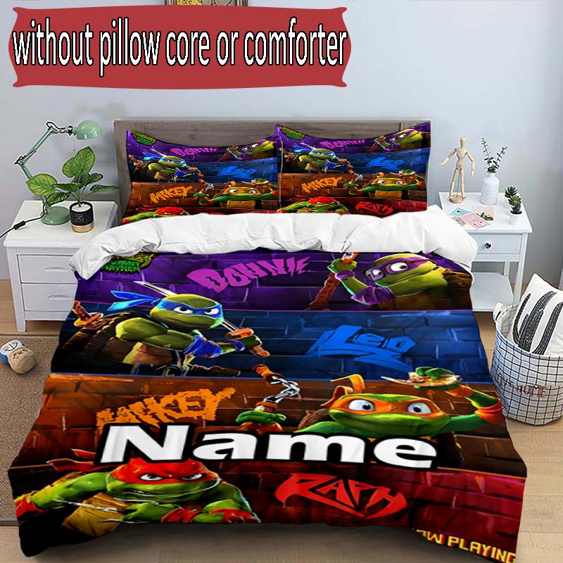 3-teiliges Bettbezug-Set (1 * Bettbezug + 2 * Kissenbezug, ohne Kern), Benutzerdefiniertes Namens-Gamer-Muster Bettwäscheset, Schlafzimmer-Dekoration Geschenk für Zuhause