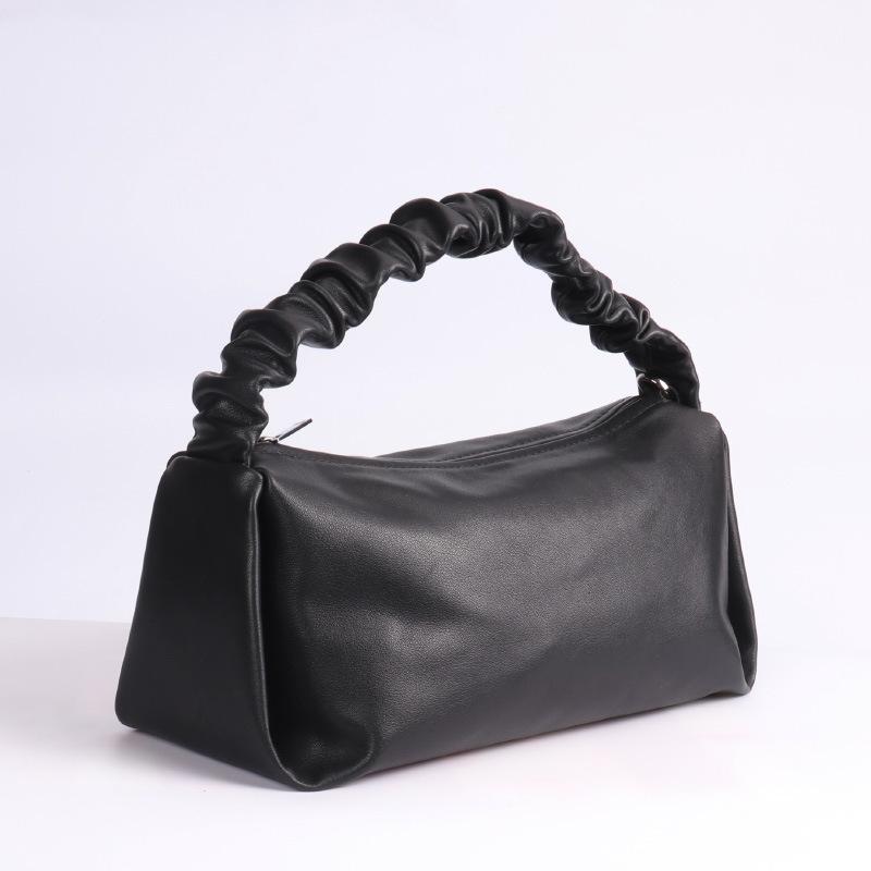 New Soft Leather Versatile Sheepskin Folding Bag Handbag European and American Fashion Banquet Bag Cowhide Shoulder Diagonal Cross