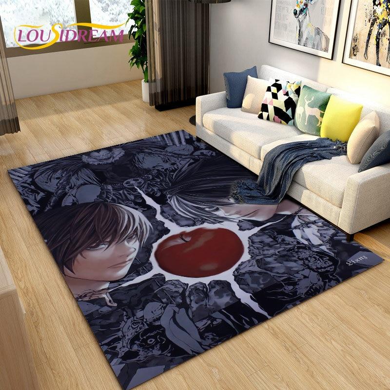 Anime Death Note Area Rug Large,Carpet Rug for Living Room Sofa Children's Room,Kitchen Bathroom Doormat Soft Non-slip Floor Mat