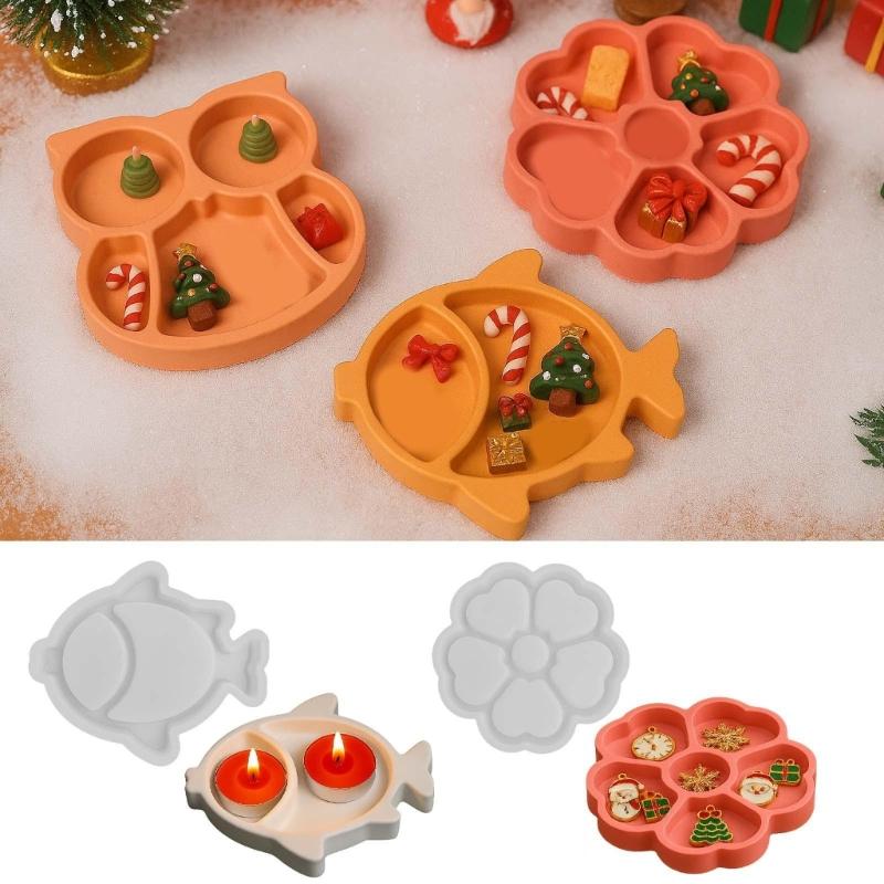 Multi Shape Silicon Craft Molds Owl Heart Flower Design For DIY Storage Container And Decoration