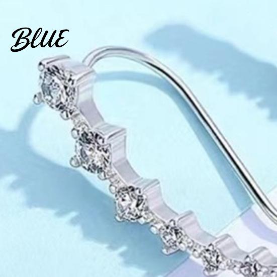 Rhinestone Earrings 1 Pair Women Prom Non-pierced Ear Clips Decor