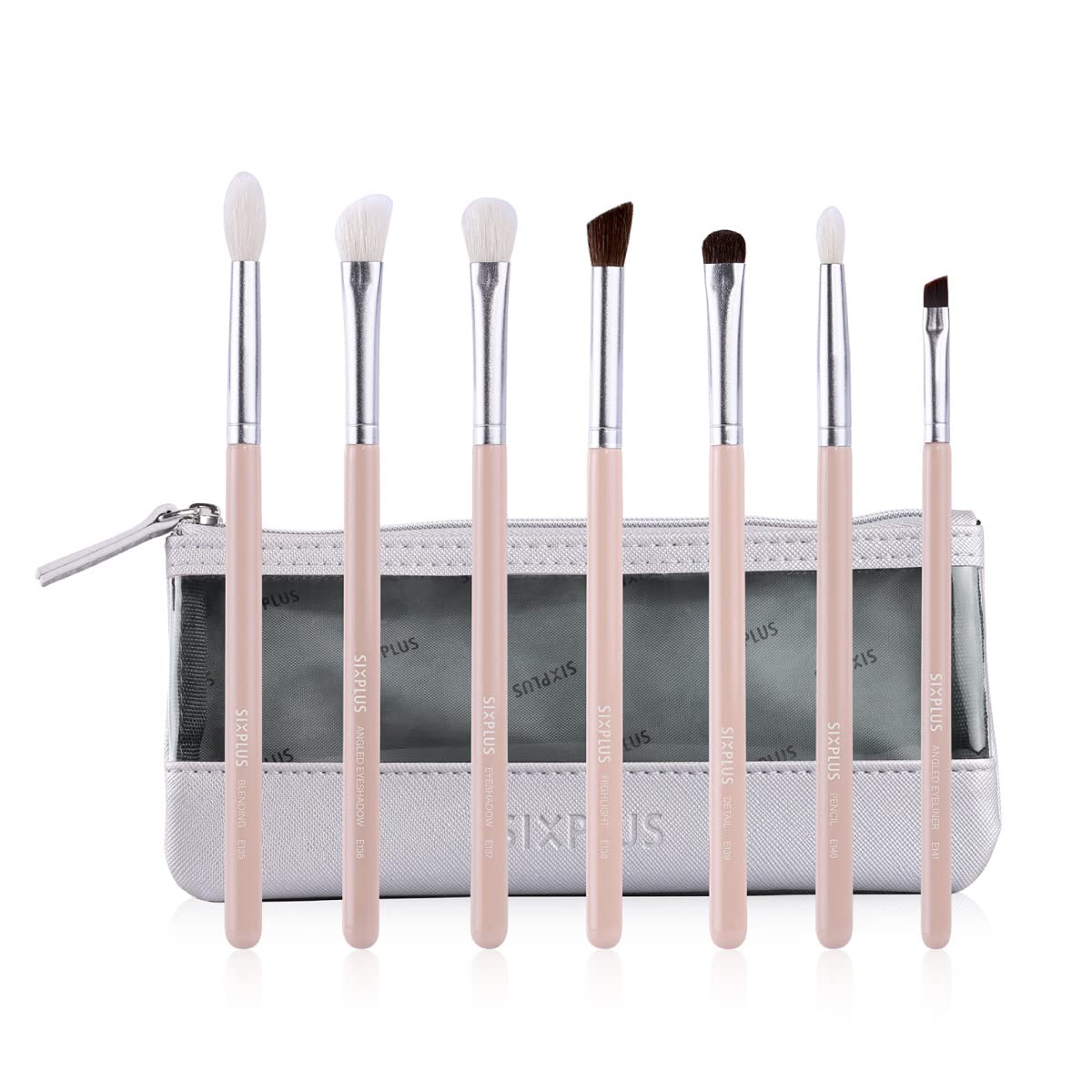 

SIXPLUS Six Plus Wool Pony Hair Makeup Brush Set of 7 Eye Makeup Brushes