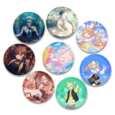 32/44/58MM Project SEKAI Metalen Broche Tas Decor Collectie Schattig Meisje Cartoon Reversspeld Vrienden Cadeaus MORE JUMP Hinomori Shizuku