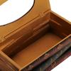 Book Shaped Vintage Tissue Box Cover Artistical Wooden Paper Extraction Box Creative Tissue Organizer Box for Home Decor