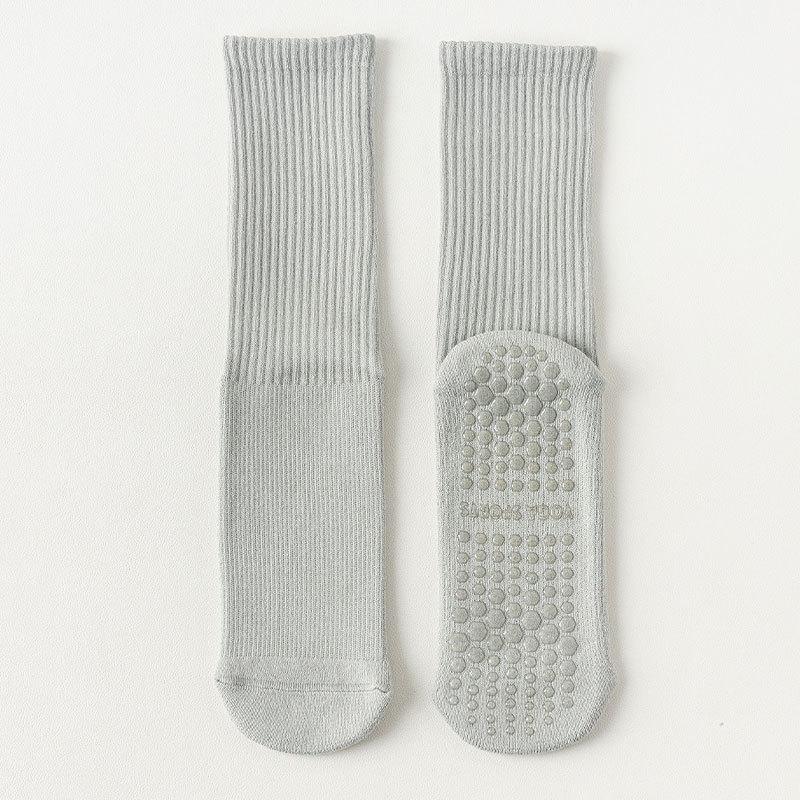 Women's Non-Slip Mid-Calf Yoga Socks - Thick Terry Pilates Fitness Socks