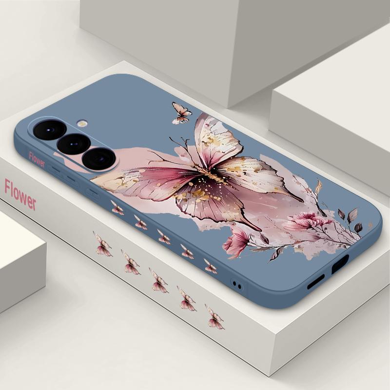 Butterfly Lanyard Case For Samsung Galaxy S24 S25 Ultra S23 S22 Ultra S21 S20 FE A14 A34 A15 A35 A52 A53 A54 A55 5G A16 A36 A56 Cover