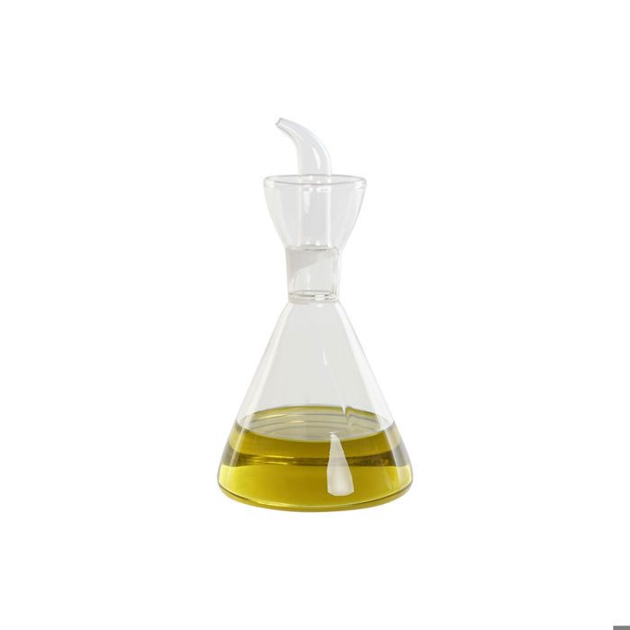 Glass Oil Dispenser - DKD HOME DECOR - 11.5 X 11.5 X 22 Cm - Borosilicate Glass - Transparent - 500 Ml