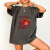 Retro Fast Food Oversized T-Shirt Washed Cotton Casual Tee Vintage Burger Fries Graphic Top for Food Lovers