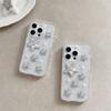 Sequin Silver Foil Epoxy Mobile Phone Case For Iphone17Promax Pearl Apple 14 Rhinestones 16 Stars Transparent