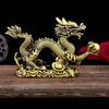 Brass Five-Clawed Han Dragon Ornament for Home or Office