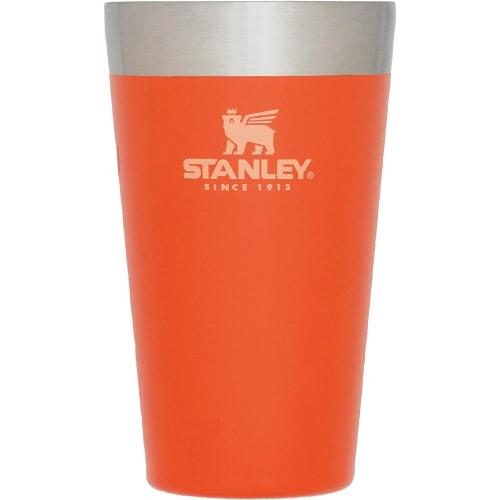 STANLEY Stacking Vacuum Pint, 0.47L, Persimmon Orange, Vacuum Insulated Tumbler, Stainless Steel, Keeps Coffee Hot or Cold, Beer, Outdoor Activities,