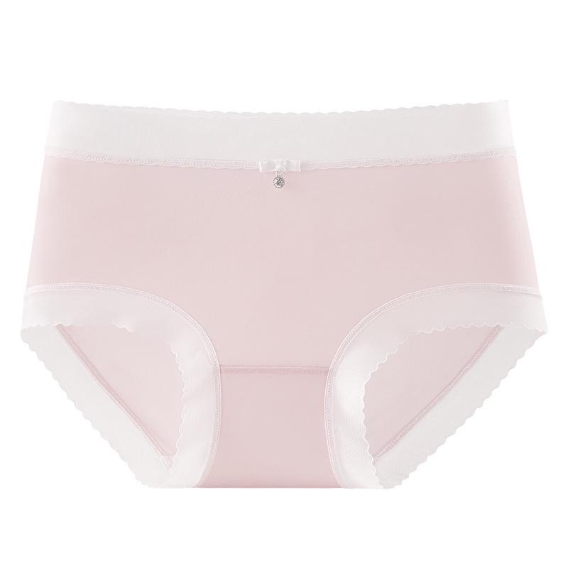 Women's Mid-Waist Comfortable Breathable Panties with PLA Fiber Crotch