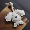 Handmade Genuine Leather Cute Small Flame Bag Pendant Car Key Chain Rope Ring Scarecrow Pendant Decoration New Pendant Bag Charm