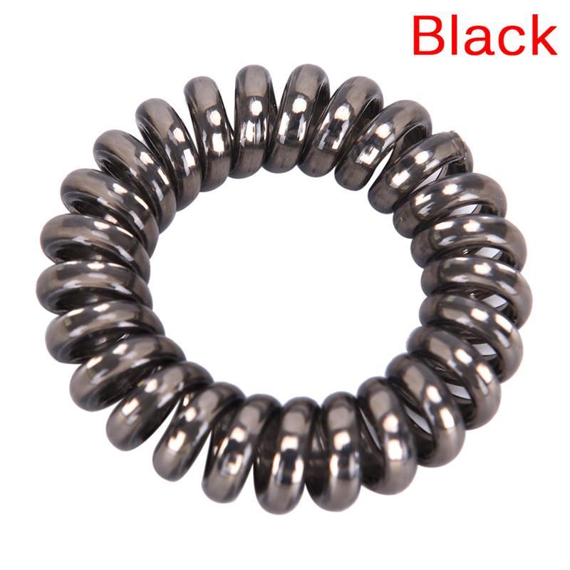 1/10PC Hair Accessories Spring Gum Hair Ties No Crease Coil Hair Tie Ponytail Clear Telephone Wire Elastic Hair Bands Plastic