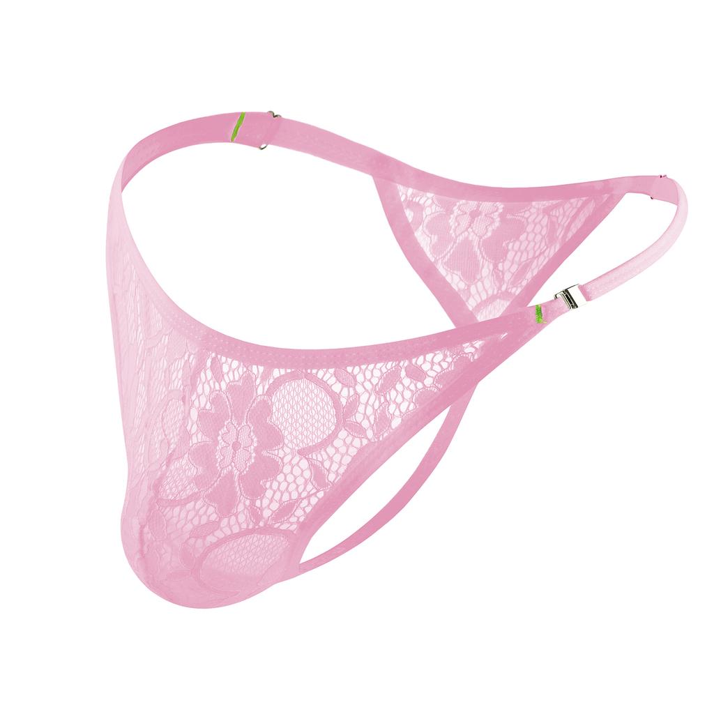 Men Lace G String Sexy Underwear Man Thong Sissy Panties Tanga G-string Transparent Erotic Lingerie Penis Pouch Underpants