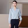 Women's V-Neck Long Sleeve Wrinkle-Free Blouse