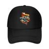 Vintage Texas Scenic Collage Emblem Mesh Baseball Cap Polyester Forward Observations Hat Adjustable Golf Hat Summer