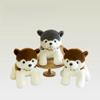 Plüschtier Husky mit Glöckchen für Kinder und Erwachsene Heimdekoration Geschenk