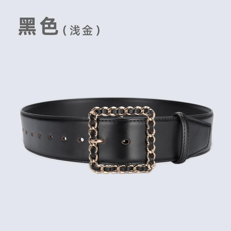Genuine Leather Waist Seal Women S Cowhide Belt Decorative Coat Trench Coat Wide Belt 105cm