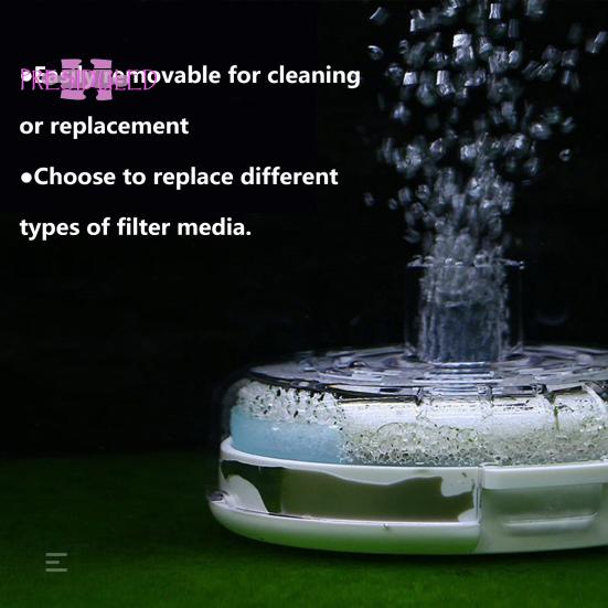 Aquarium Small Fish Tank Filter, Ultratunt, Tyst nedsänkbart luftningsfilter - Multifunktionellt sponge Turtle Tank Runt Filter