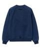 MOZMOZ Heavy Weight Pigment Raglan Back Slit Oversized Sweatshirt Blue