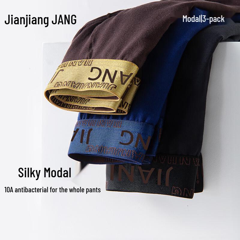 Jianjiang Men's 7A Antibacterial Modal Briefs (3-Pack)