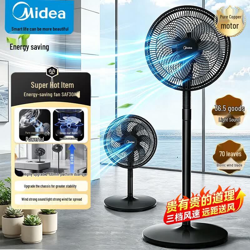 Midea Quiet 7-Blade Dual-Use Electric Fan