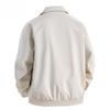Men's American High-Street Spring and Autumn Lapel Jacket, Lapel Pilot Jacket Trendy Zip-Up Bomber Jacket for Men Daily Wea