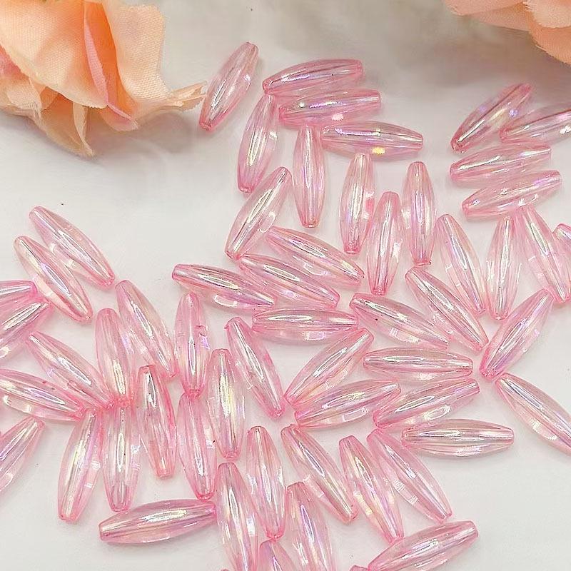 6x19mm Iridescent AB Oval Water Drop Acrylic Beads for DIY Handmade Crafts