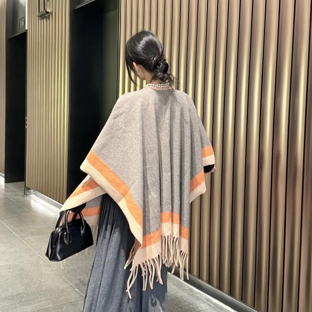 Luxury Winter Cashmere Shawl Women Tassels Scarf Design Warm Pashmina Blanket Poncho Scarves Female Thick Foulard Bufanda