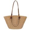 Women Woven Tote Bag Trendy Braided Bag Large Capacity Simple Woven Handbag Stylish Weaving Bag Chic Hobo Bag for Outdoor Travel