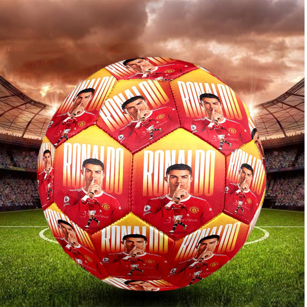 Cristiano Ronaldo Size 5 Football High Elastic Soccer Ball For Outdoor Competition Daily Training Play