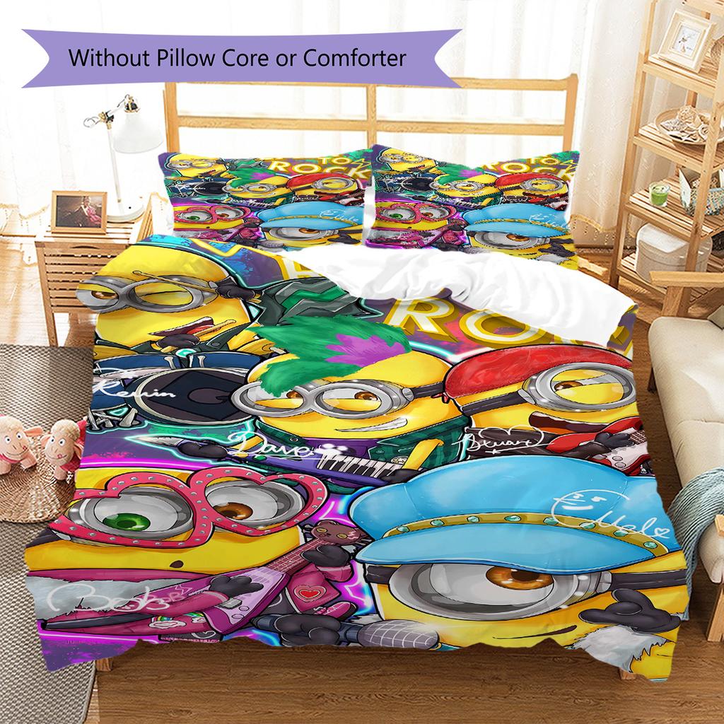 The Minions Soft Comfortable Duvet Cover, Children's Bedding Set Gift, Extra Large Size, Various Sizes Available LXR69
