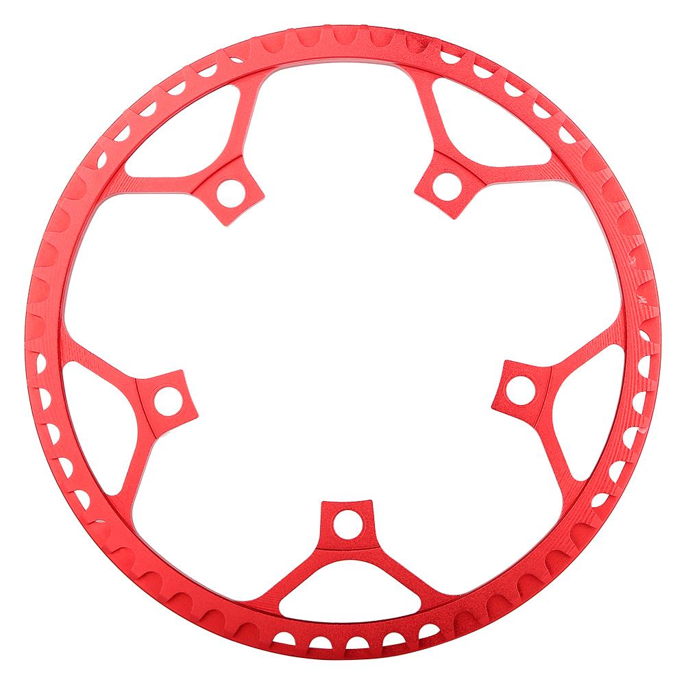 53T CNC Aluminum Alloy Mountain Bike Single Crank Chain Repair Parts (Black)