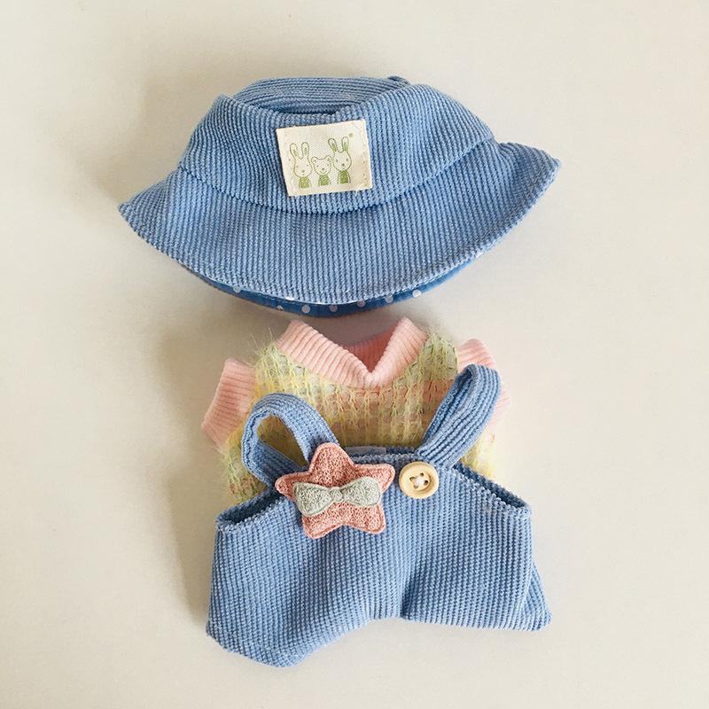 בגדי בובת קטיפה ויניל חמודה 17 ס"מ קופסה עיוורת - תליון LaBuBu שמלת אביזרים