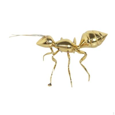Gold Ant Figurine Metal Statue Decorative Animal Sculpture for Home Office