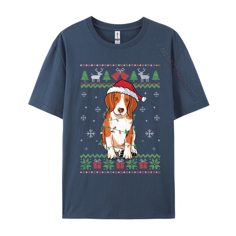 Beagle Christmas Ugly Dog Lover Tshirts Print Men TShirt Fashion Design Tops Tee Black Shirt Graphic Tees