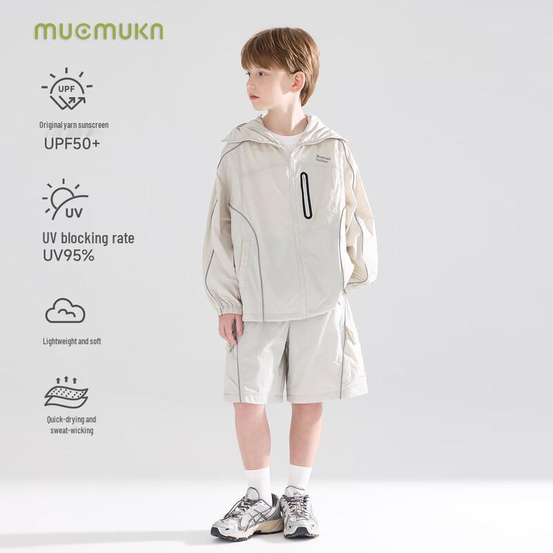 Mucmukn Boys' UPF50+ Sun Protection Jacket & Shorts Set