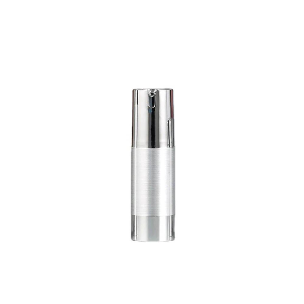 15/30/50ml Silver Travel Lotion Bottle Empty Vacuum Pump Bottles Facial Cream Airless Bottle Cosmetics Spray Refillable Bottle
