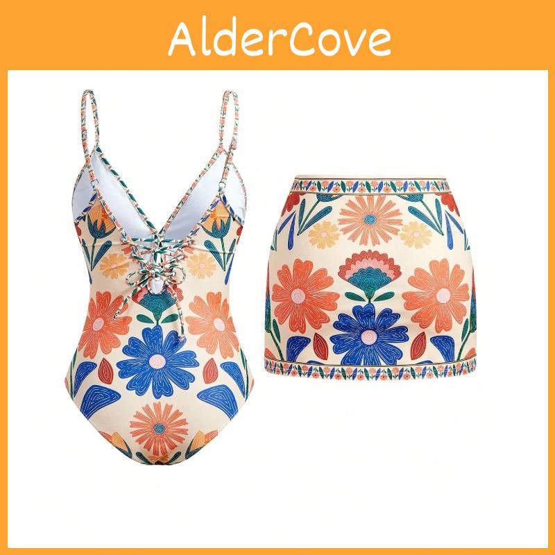 Bohemian Print Swimsuit For Women With Nylon Fabric For Water Sports And Vacation