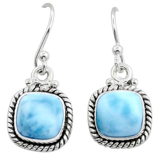 

ларимар серебряные серьги ручной работы 925 пробы, подарок для нее, серебряные серьги ювелирные изделия