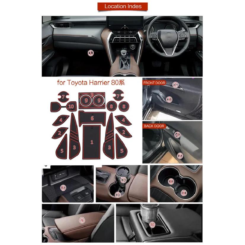 Door Groove Dust-proof Pad for Toyota Harrier XU80 Venza XLE    Rubber Mat Cup Storage Gate Slot Anti-slip Sticker