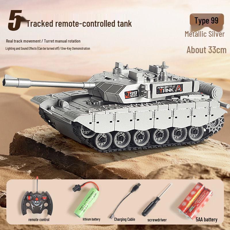 Rechargeable Action Remote Control Tank Car for Kids with Firing Cannon Model