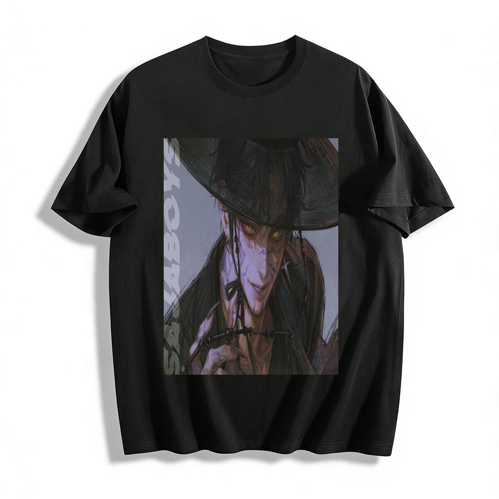 

Jujutsu Kaisen Чосо Темный Стиль Печатная Футболка Мужская Свободная Повседневная Модная Уличная Одежда Топ Футболка из Чистого Хлопка XXS